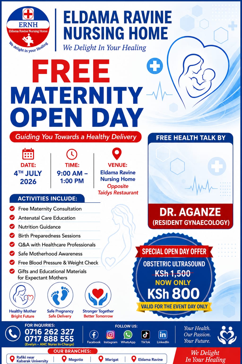 Free Maternity Open Day Poster